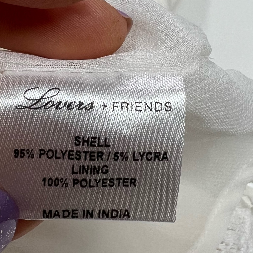 Lovers + Friends Yazmin Dress White Lace Size Small New With Tags - Picture 11 of 14